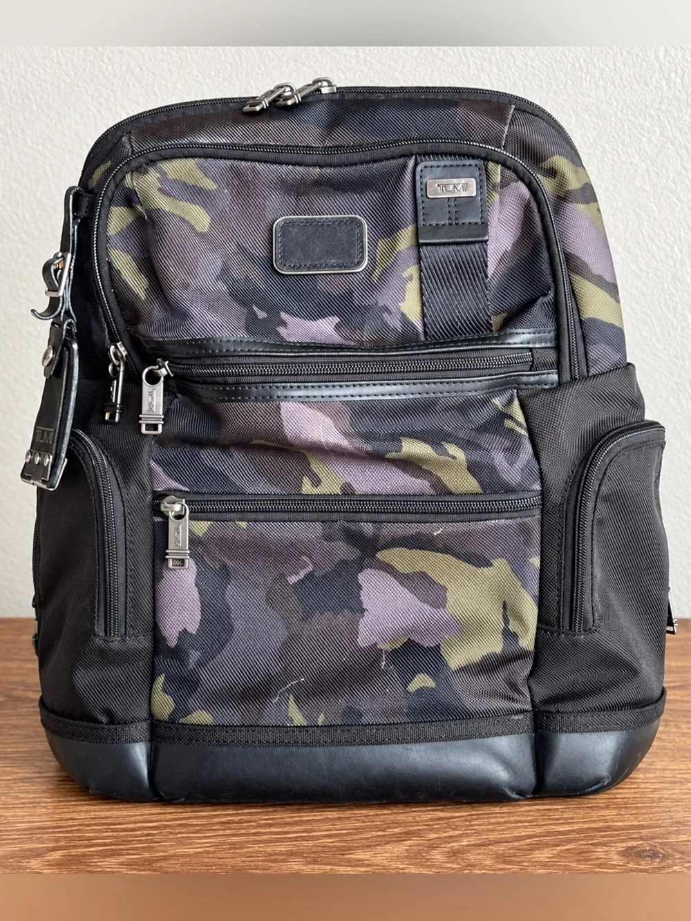 TUMI Parrish Green/Grey/Black Camo Ballistic Nylon 15” Laptop Backpack